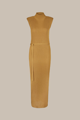 Strick-Schlauch-Kleid mit Lurex in Gold