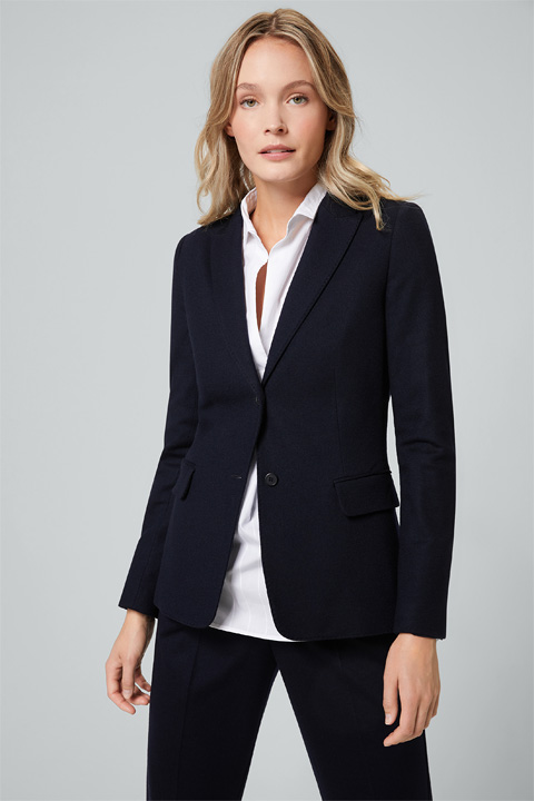 Wolljersey-Blazer in Navy