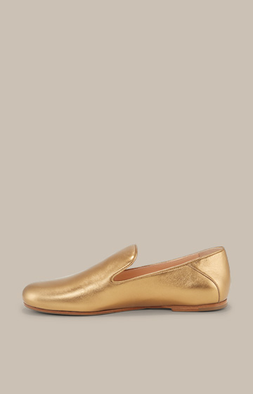 Lamb Nappa Leather Loafers by Unützer in Bronze