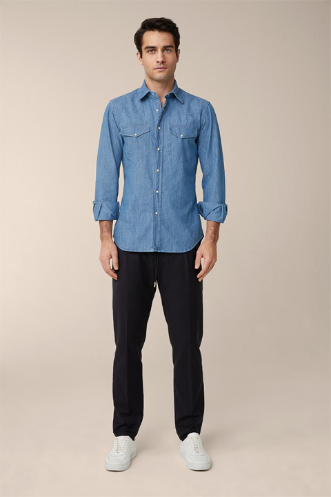 Leone Jeans Shirt in Denim Blue