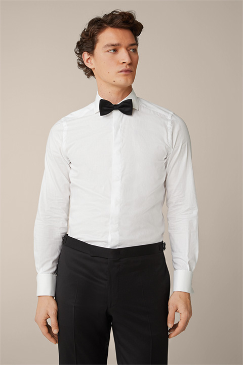 Nebia Dress Shirt with Turn-up Sleeves in White
