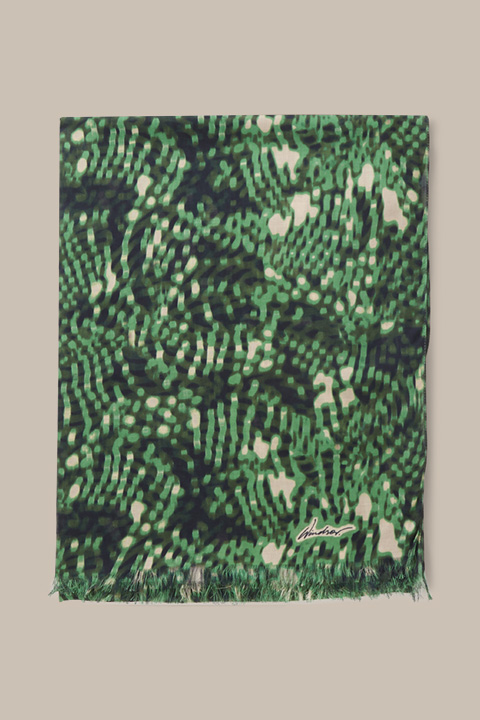 Schal aus Modal in Grün-Beige gemustert product