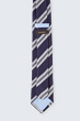 Krawatte mit Seide in Navy-Hellgrau