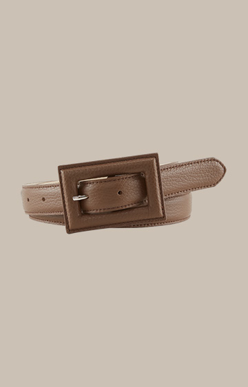 Nappa Leather Belt in Brown