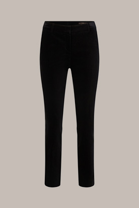 Pantalon de tailleur en velours, en noir