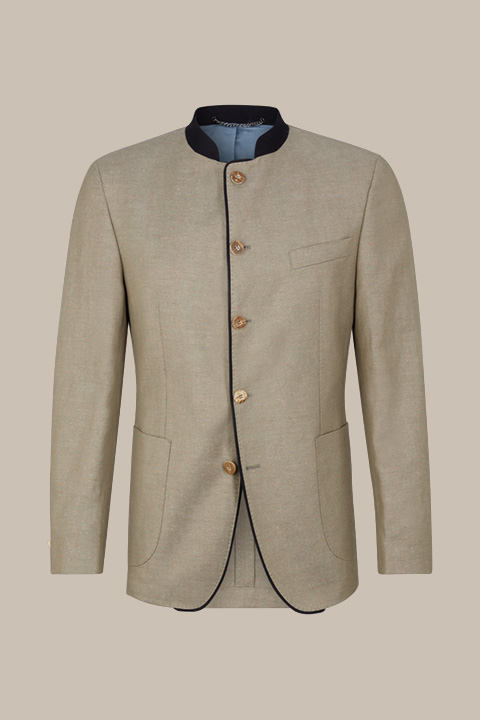 Mène à la page produit « Veste d’inspiration traditionnelle Jankers Giesing, en marron chiné »