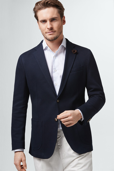 Jersey-Sakko Giro in Navy