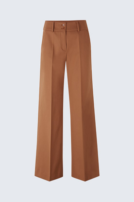Baumwoll-Twill-Marlene-Hose in Cognac