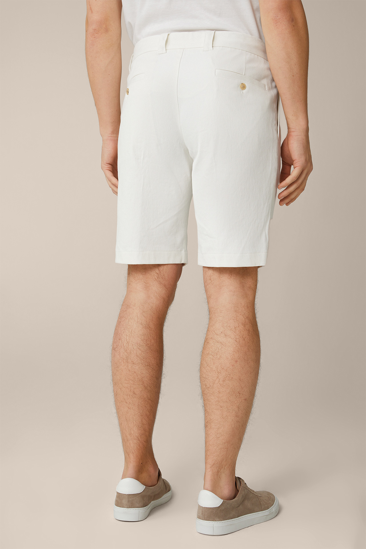 Schio Cotton Stretch Shorts in White