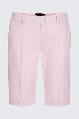 Baumwollsatin-Bermuda in Rosé