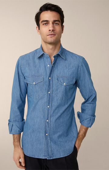 Leone Jeans Shirt in Denim Blue