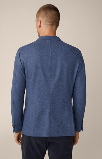 Veste de costume en laine mélangée Giro avec cachemire, en bleu chiné