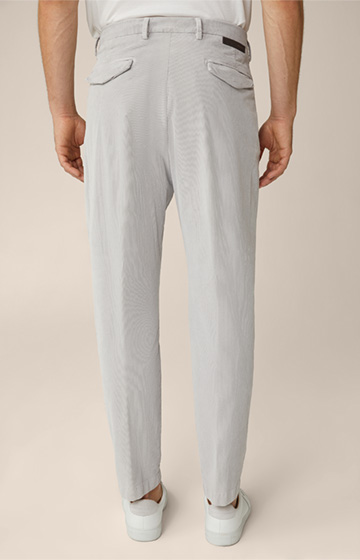 Pantalon en coton Flero avec pince, en gris pierre
