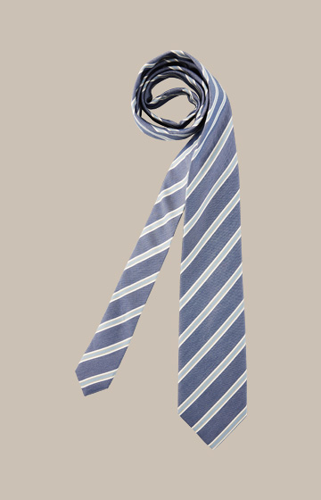 Krawatte in Navy-Hellblau gestreift