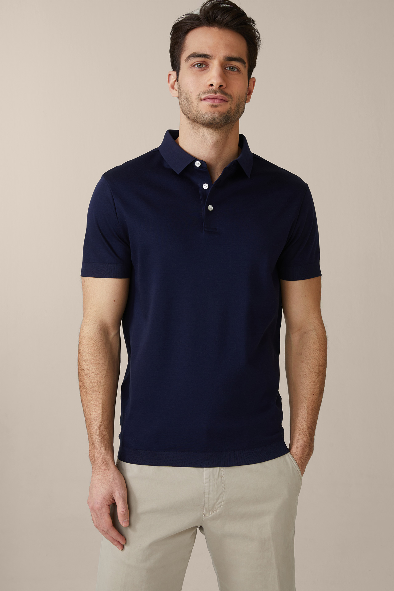 Floro Polo Shirt in Dark Blue - in the windsor. Online-Shop