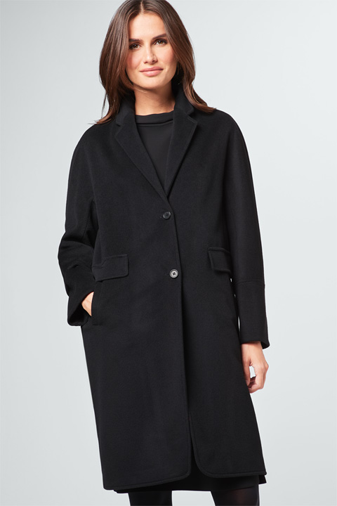Oversize-Mantel in Schwarz