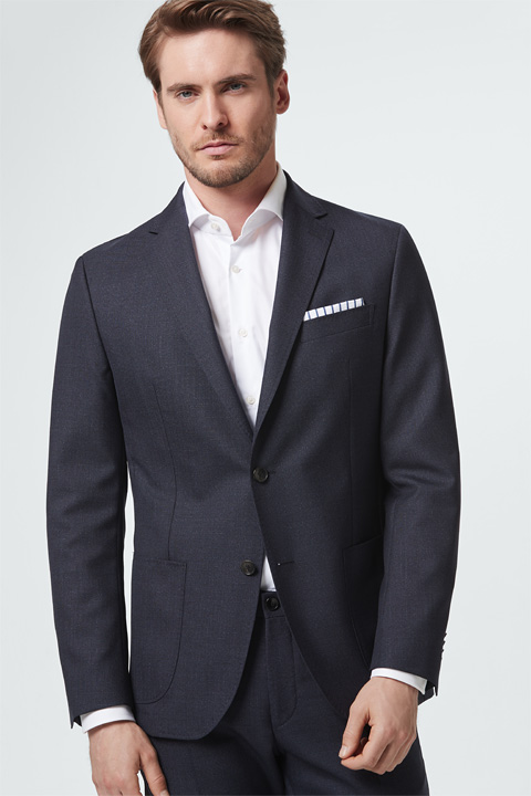 Baukasten-Sakko Garon in Navy meliert