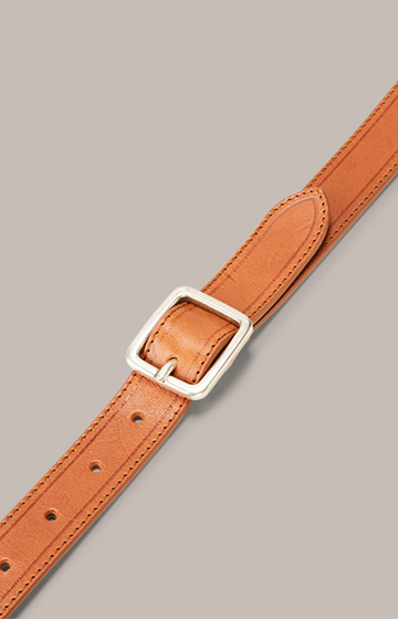 Nappa Leather Belt in Cognac