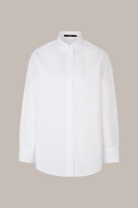 Poplin Cotton Shirt-Blouse in White