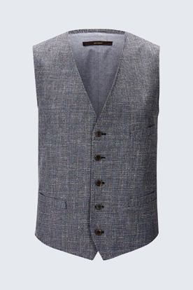Baumwoll-Baukasten-Weste Voglio in Navy-Beige
