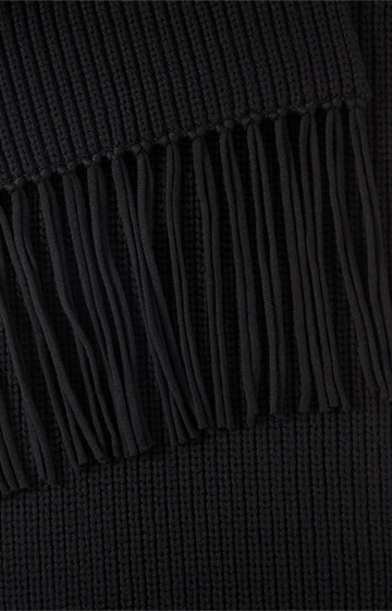 Écharpe laine mérinos, en noir