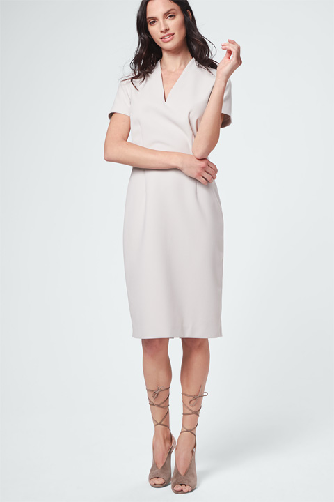 light gray sheath dress