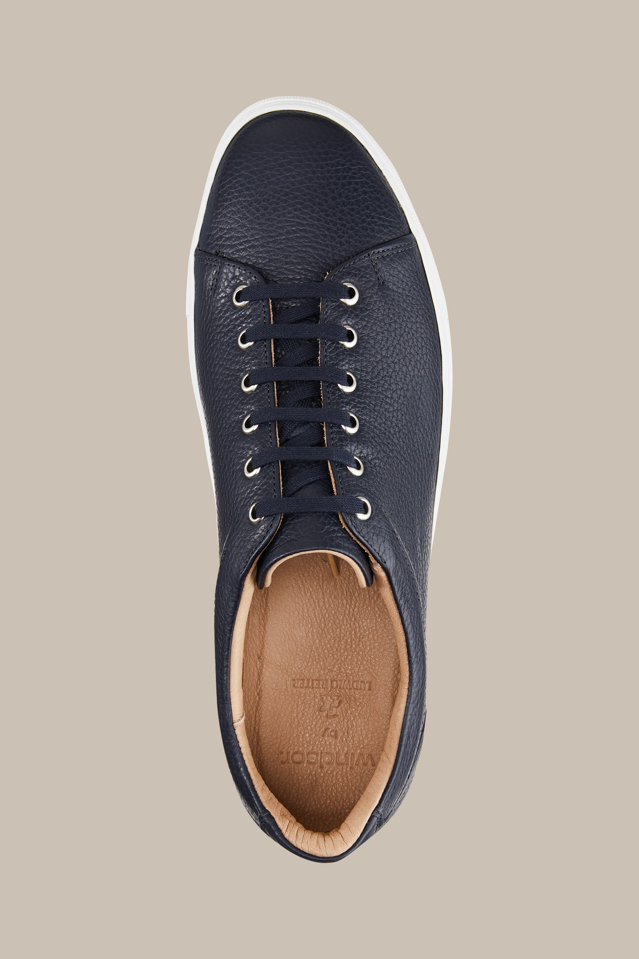 Flat Tennis Trainers by Ludwig Reiter in navy, unisex