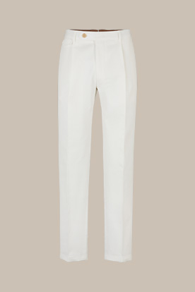 Pantalon en coton mélangé Silvi, couleur crème