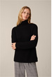 Merino Pullover with Stand-up Collar in Black