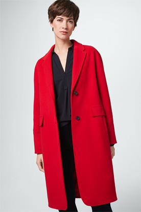 Oversize-Mantel in Rot
