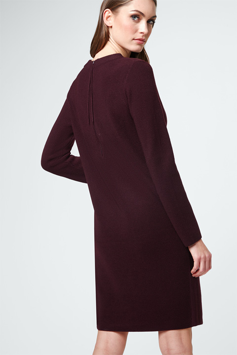 Strickkleid in Bordeaux