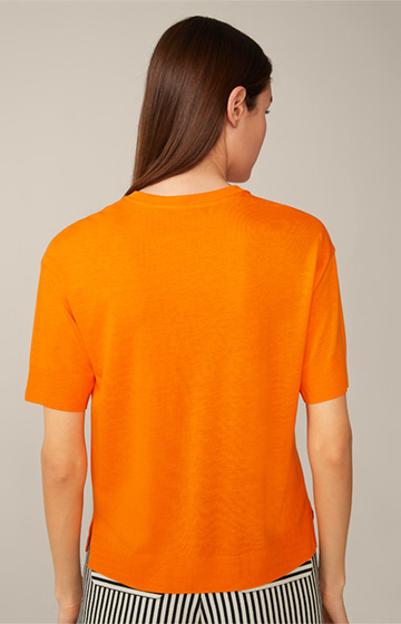 Tencel-Baumwoll-T-Shirt in Orange
