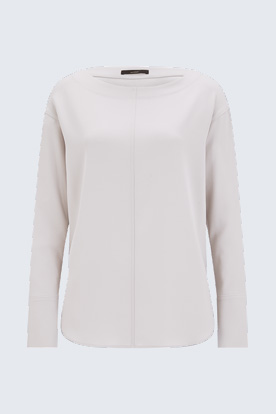 Crêpe-Bluse in Beige