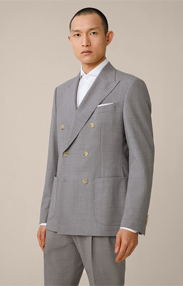 Sation Modular Double-breasted Jacket in Flecked Grey