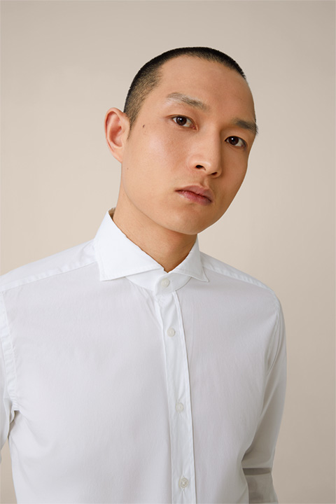 Lano Cotton Blend Shirt in White
